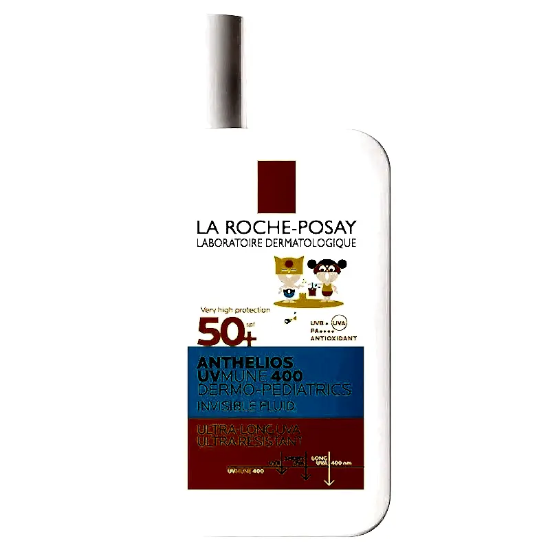 La Roche Posay Anthelios Dermo Pediatric Invisible Fluid SPF50+ Çok Hassas Ciltler ve Çocuklar İçin Yüz Güneş Kremi 50 ml STD