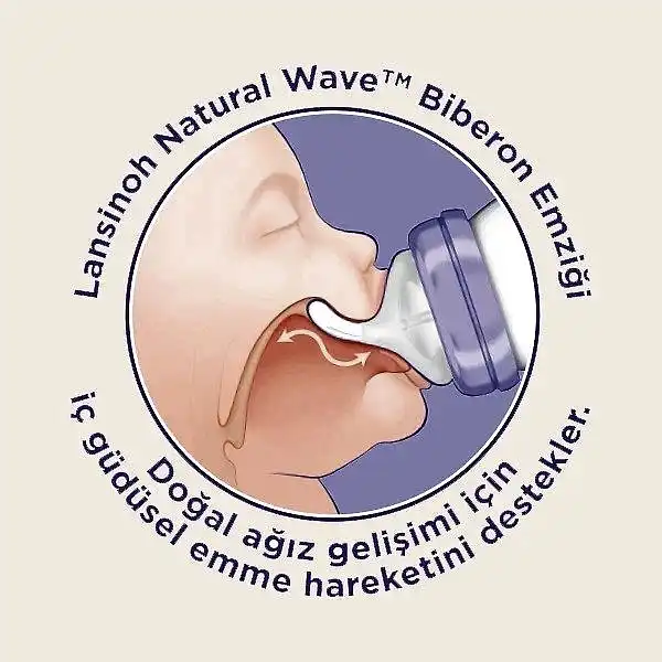Lansinoh Natural Wave Biberon Emziği - Hızlı Akışlı STD