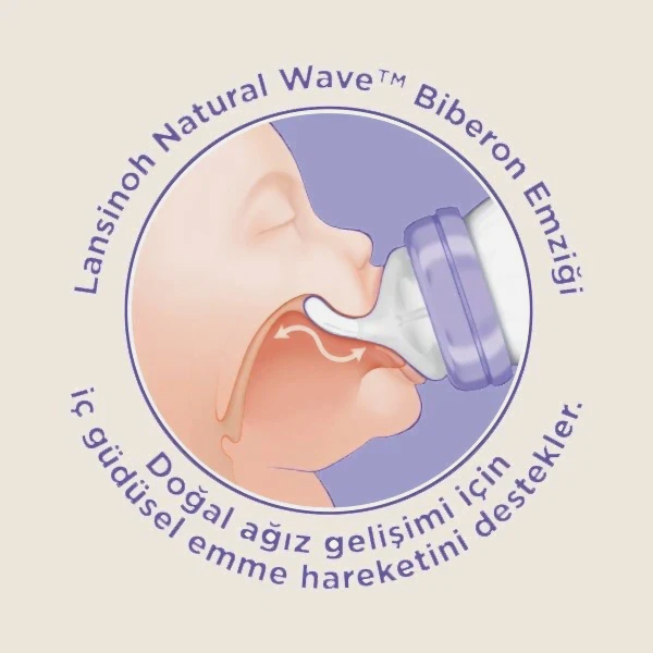 Lansinoh Natural Wave Biberon Emziği - Orta Akışlı STD