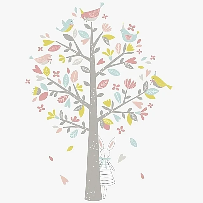 Lilipinso Bebek Odası Çıkartmalar XL Ağaç Ve Kuşlar STD