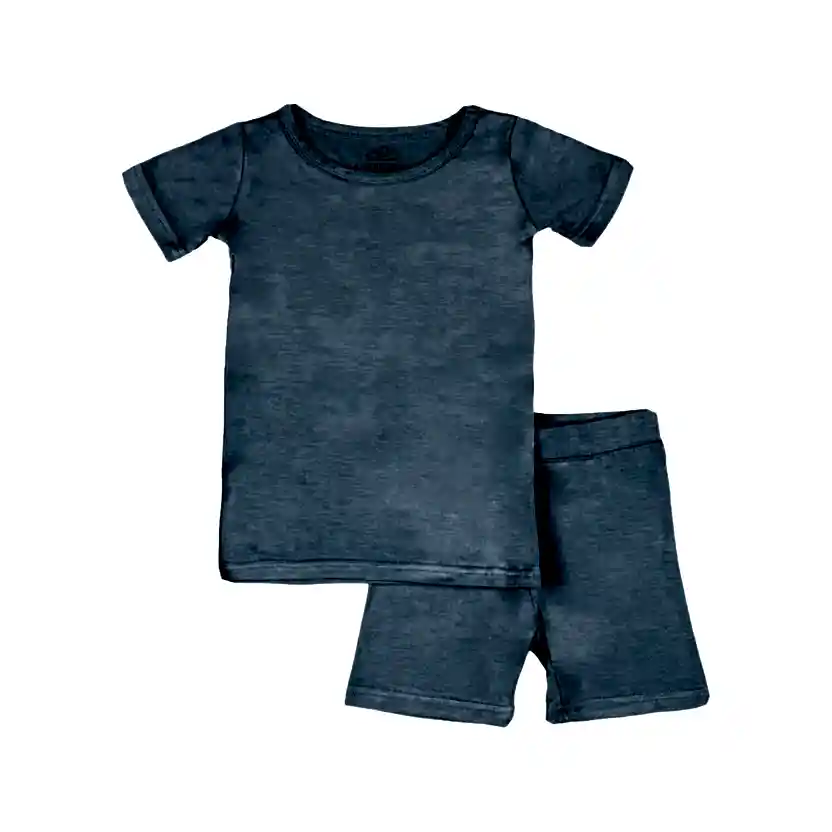 Bebesense Bambu Kısa Kollu Pijama Takımı Mavi