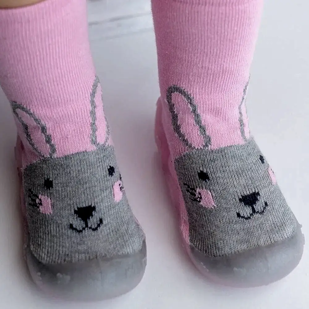 Mama Yoyo Nou Nou Kaydırmaz Taban Çorap Panduf Pembe