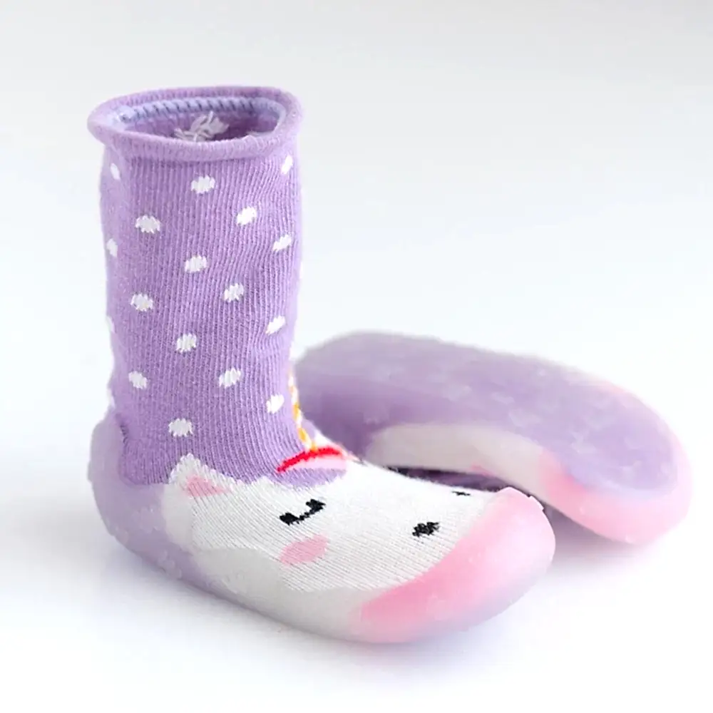 Mama Yoyo Nou Nou Unicorn Kaydırmaz Taban Çorap Panduf Lila