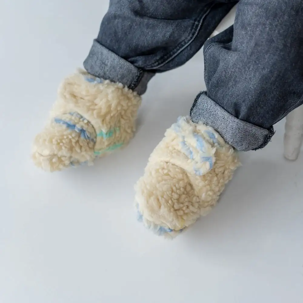 Mama Yoyo Teddy Patik - Krem Çizgili