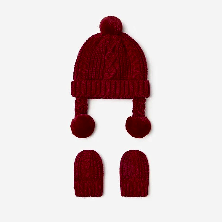 Mayoral Kışlık Erkek Bebek Bere Eldiven Set Kırmızı