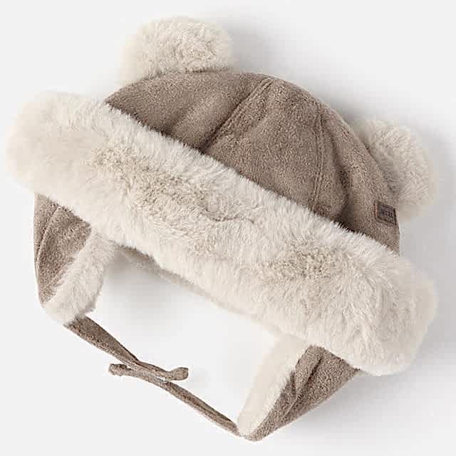 Mayoral Kışlık Erkek Bebek Kürklü Şapka Bej
