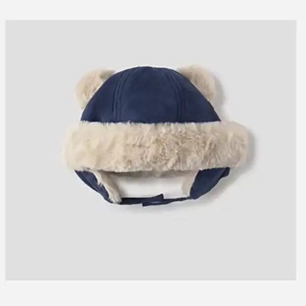 Mayoral Kışlık Erkek Bebek Kürklü Şapka Lacivert