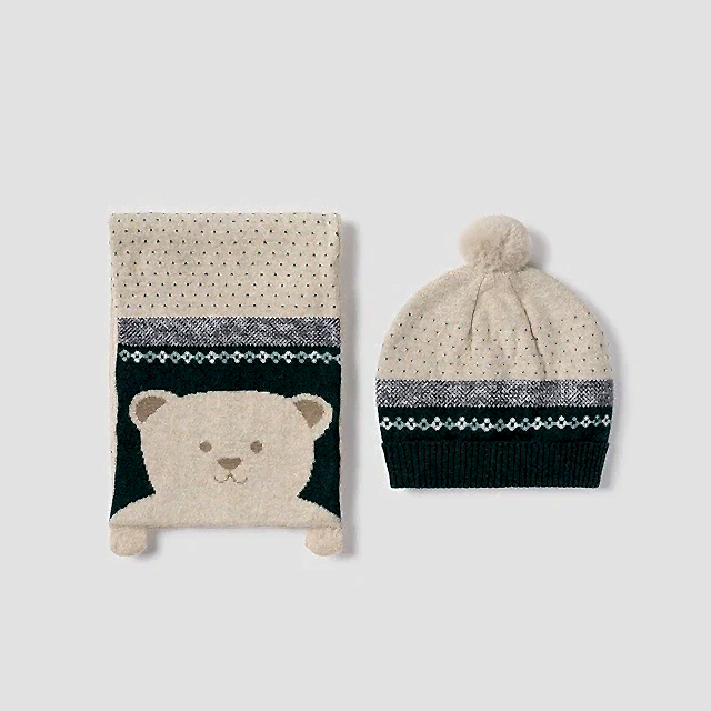 Mayoral Kışlık Erkek Bebek Örme Atkı Bere Set Bej