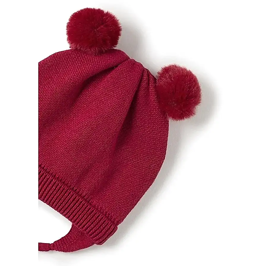 Mayoral Kışlık Kız Bebek Bere Eldiven Set Kırmızı