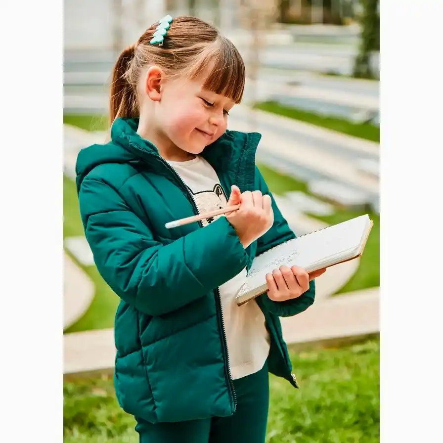 Mayoral Kışlık Kız Kapşonlu Mont Yeşil