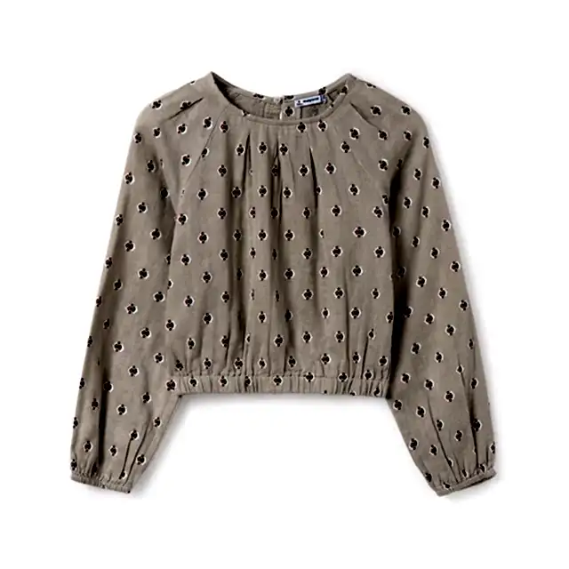 Mayoral Kışlık Kız Uzun Kol Bluz Bej