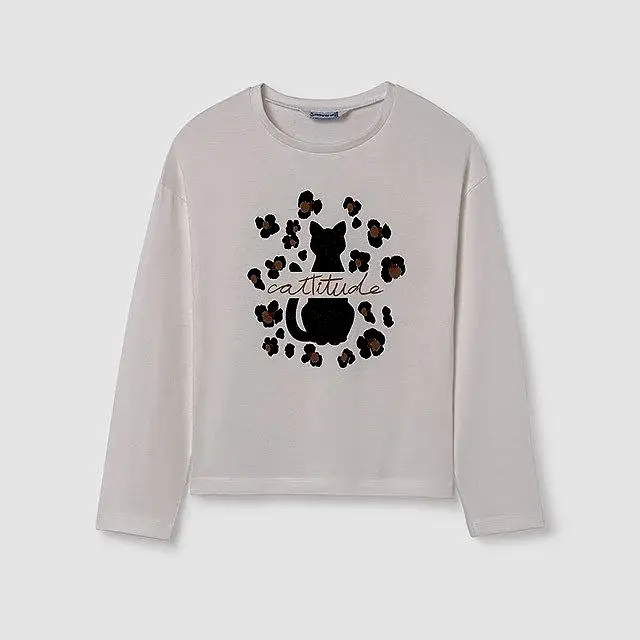 Mayoral Kışlık Kız Uzun Kol Bluz Ekru