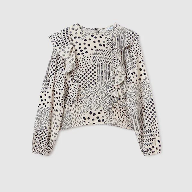 Mayoral Kışlık Kız Uzun Kol Bluz Siyah