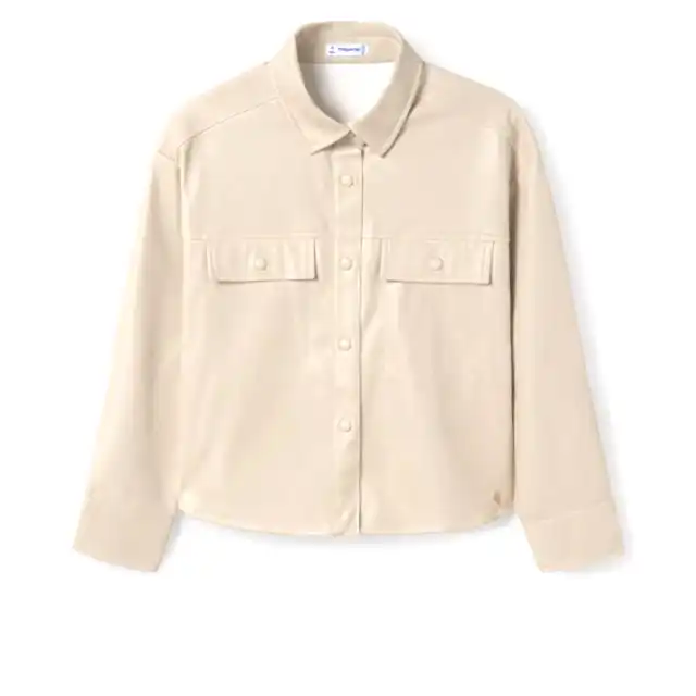 Mayoral Kışlık Kız Uzun Kol Gömlek Bej