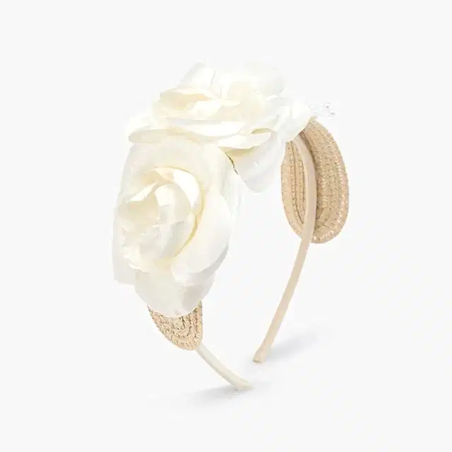 Mayoral Kız Çiçekli Saç Bandı Ekru