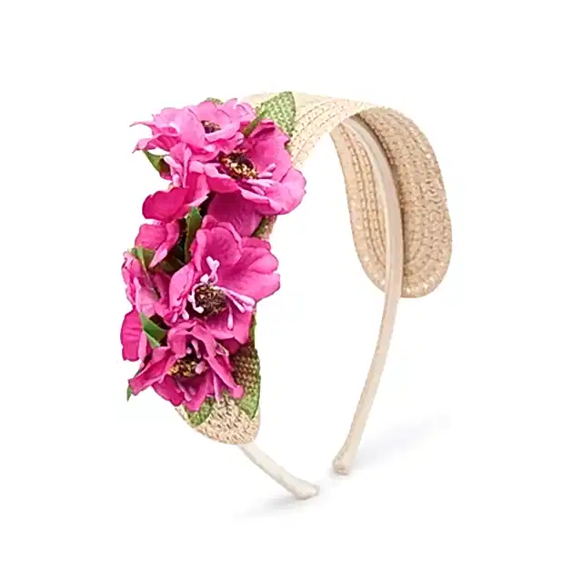 Mayoral Kız Çiçekli Saç Bandı Koyu Pembe