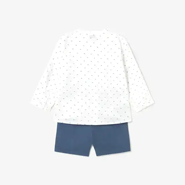 Mayoral Yazlık Erkek Bebek Gömlek Şort 2'li Set Mavi