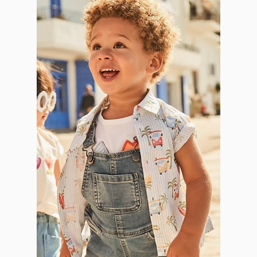 Mayoral Yazlık Erkek Bebek Kısa Kol Gömlek Mavi