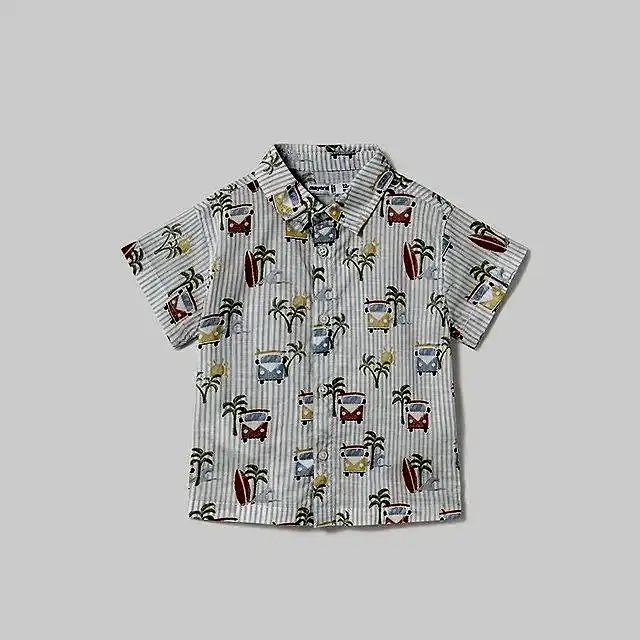 Mayoral Yazlık Erkek Bebek Kısa Kol Gömlek Mavi