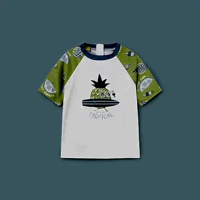 Mayoral Yazlık Erkek Bebek Kısa Kol T-shirt Mayo Açık Yeşil