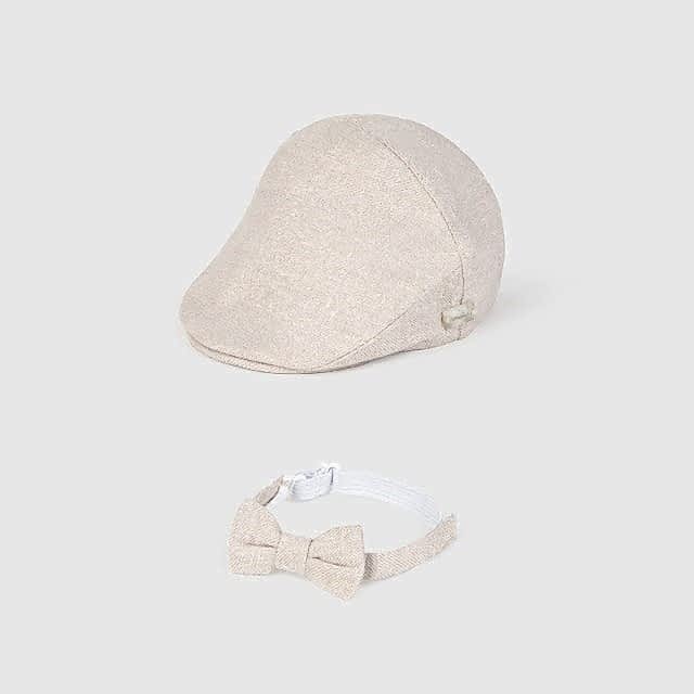 Mayoral Yazlık Erkek Bebek Şapka Papyon Set Bej