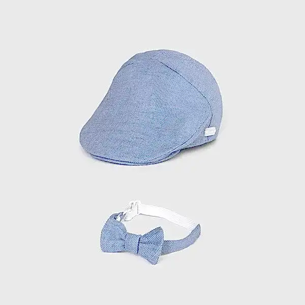 Mayoral Yazlık Erkek Bebek Şapka Papyon Set Mavi