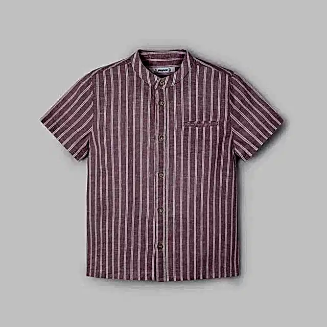 Mayoral Yazlık Erkek Kısa Kol Keten Gömlek Kiremit