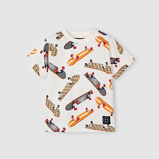 Mayoral Yazlık Erkek Kısa Kol T-shirt Ekru