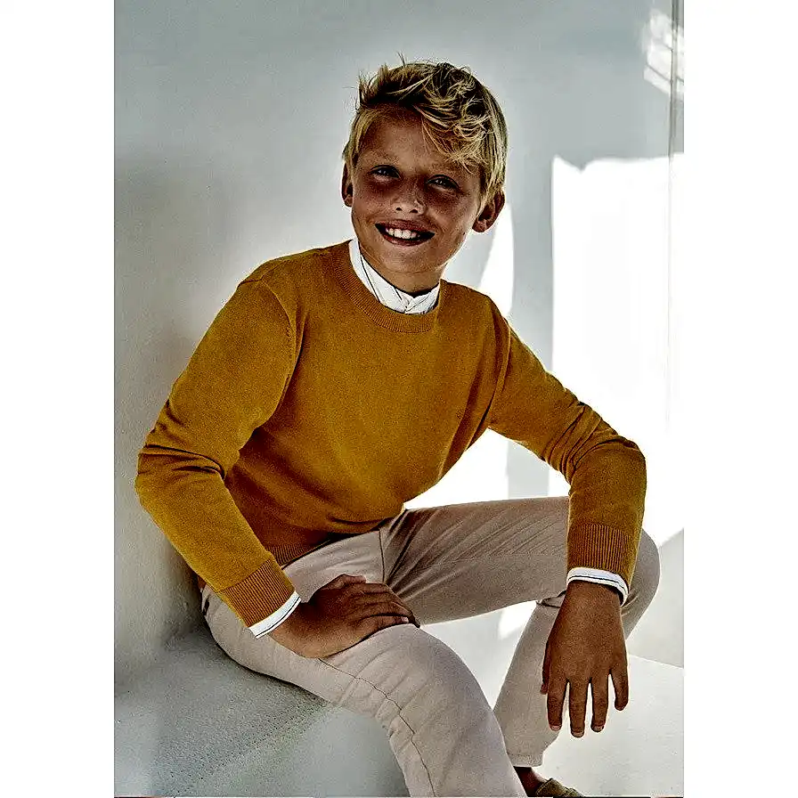 Mayoral Yazlık Erkek Örme Kazak Hardal