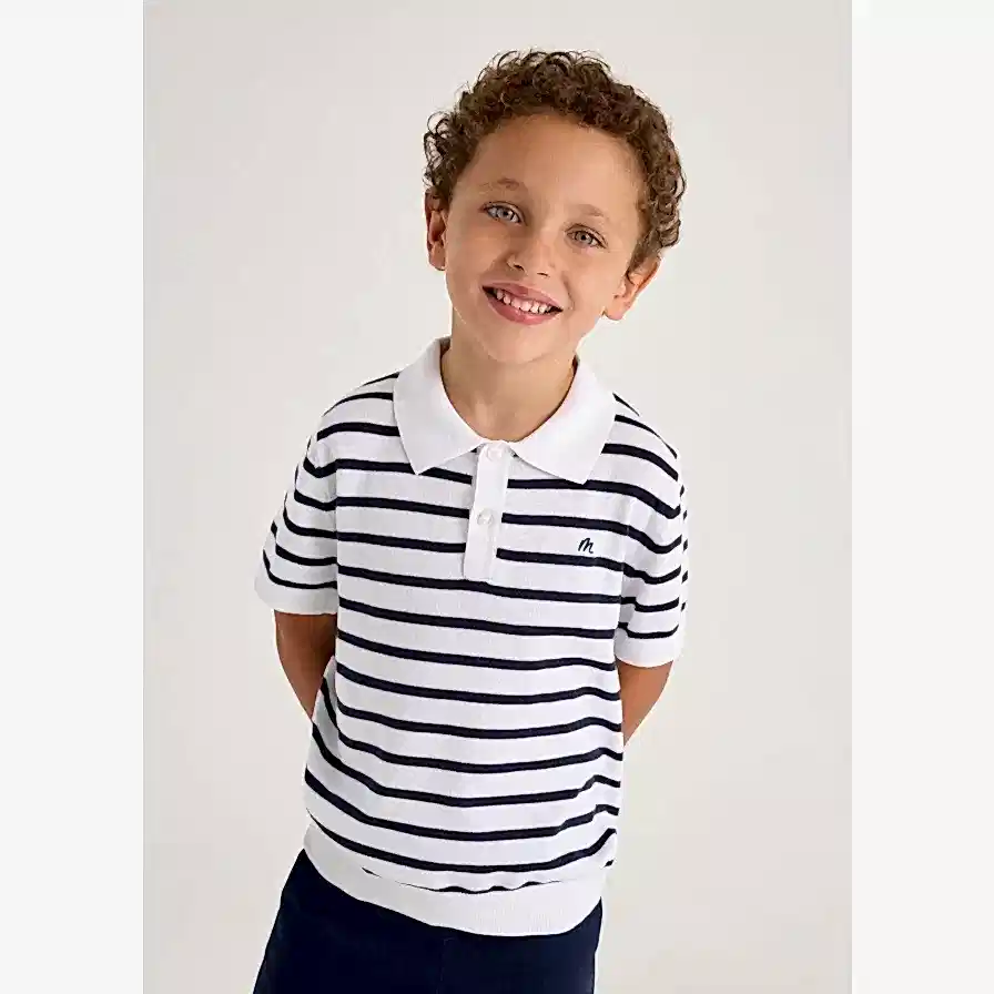 Mayoral Yazlık Erkek Polo Yaka Kısa Kol T-shirt Beyaz