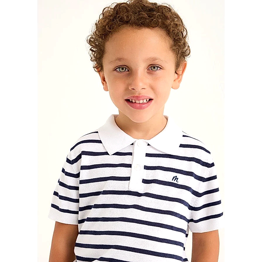 Mayoral Yazlık Erkek Polo Yaka Kısa Kol T-shirt Beyaz