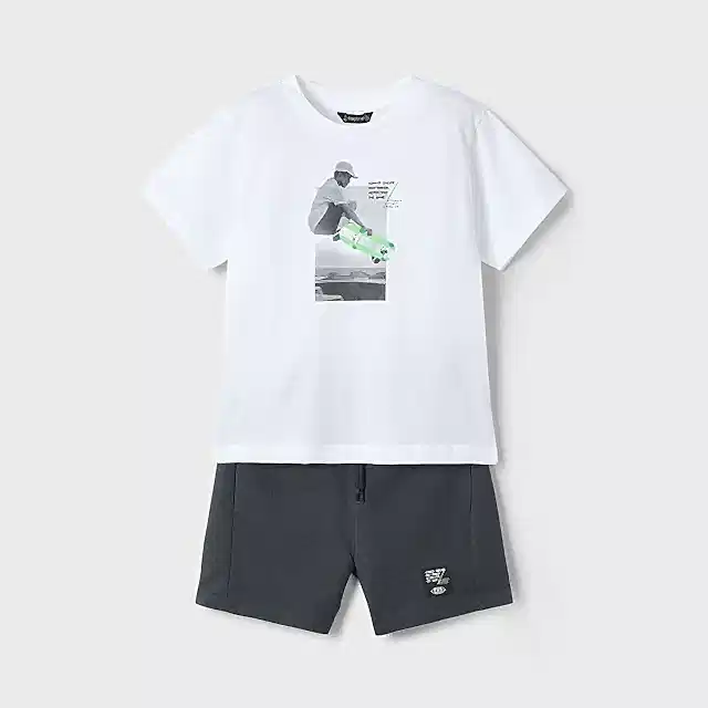 Mayoral Yazlık Erkek T-shirt Şort 2'li Set Antrasit