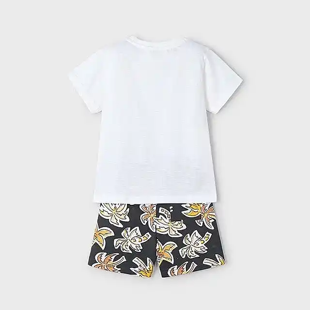 Mayoral Yazlık Erkek T-shirt Şort 2'li Set Ekru