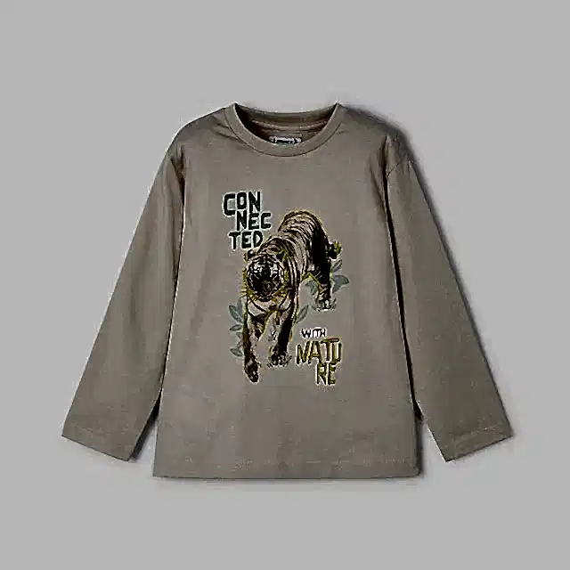 Mayoral Yazlık Erkek Uzun Kol T-shirt Bej