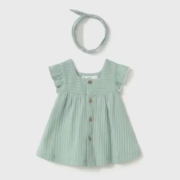 Mayoral Yazlık Kız Bebek Elbise Yeşil