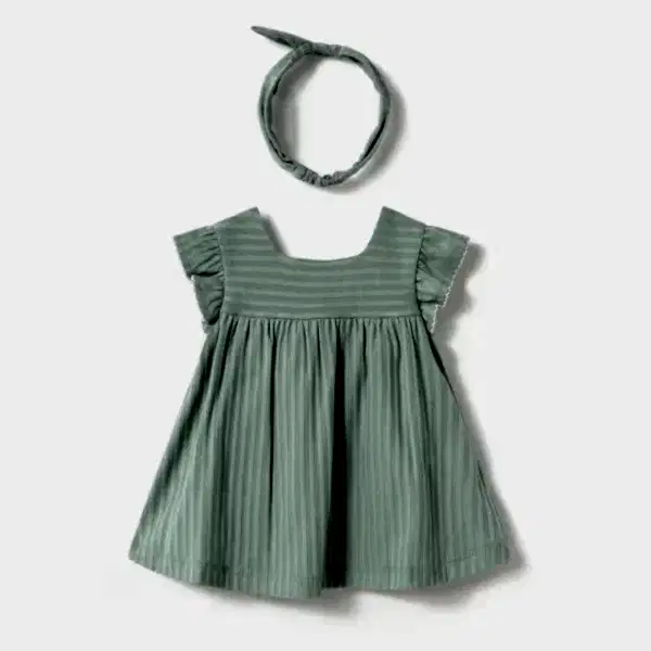 Mayoral Yazlık Kız Bebek Elbise Yeşil