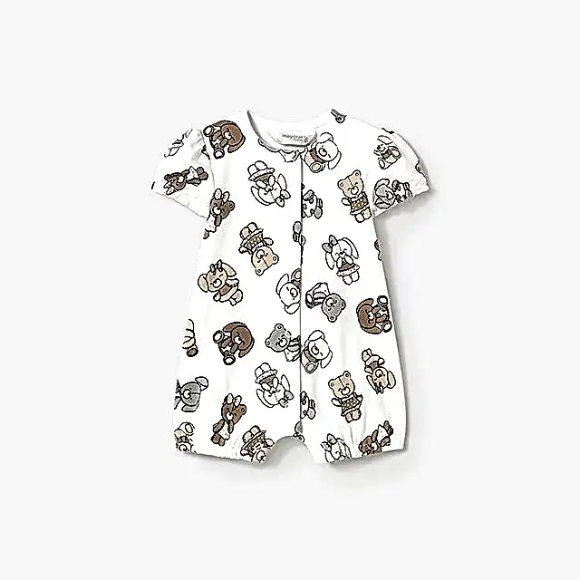 Mayoral Yazlık Kız Bebek Kısa Tulum Ekru