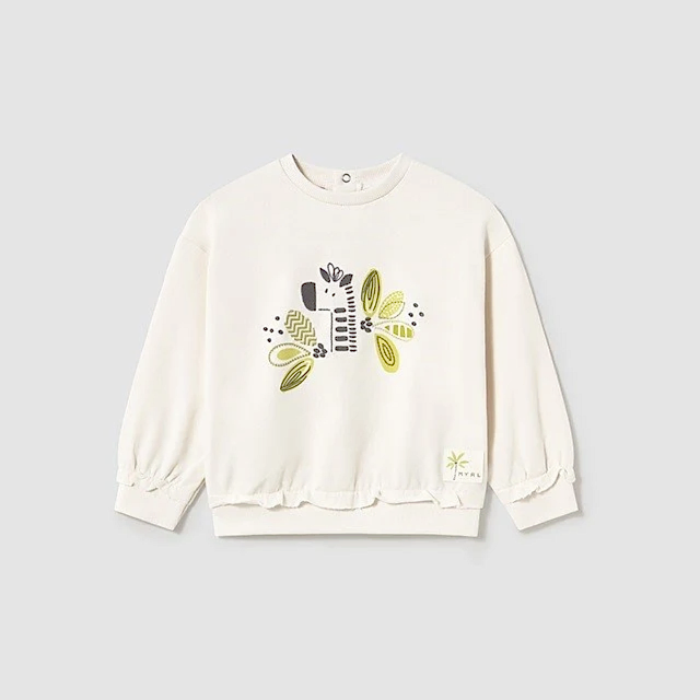 Mayoral Yazlık Kız Bebek S-shirt Ekru