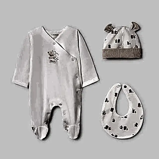 Mayoral Yazlık Kız Bebek Tulum Şapka 3'lü Set Ekru