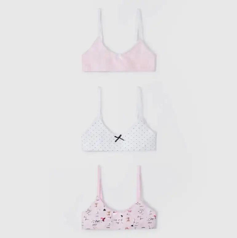 Mayoral Yazlık Kız Bras - Sütyen 3'lü Set Pembe