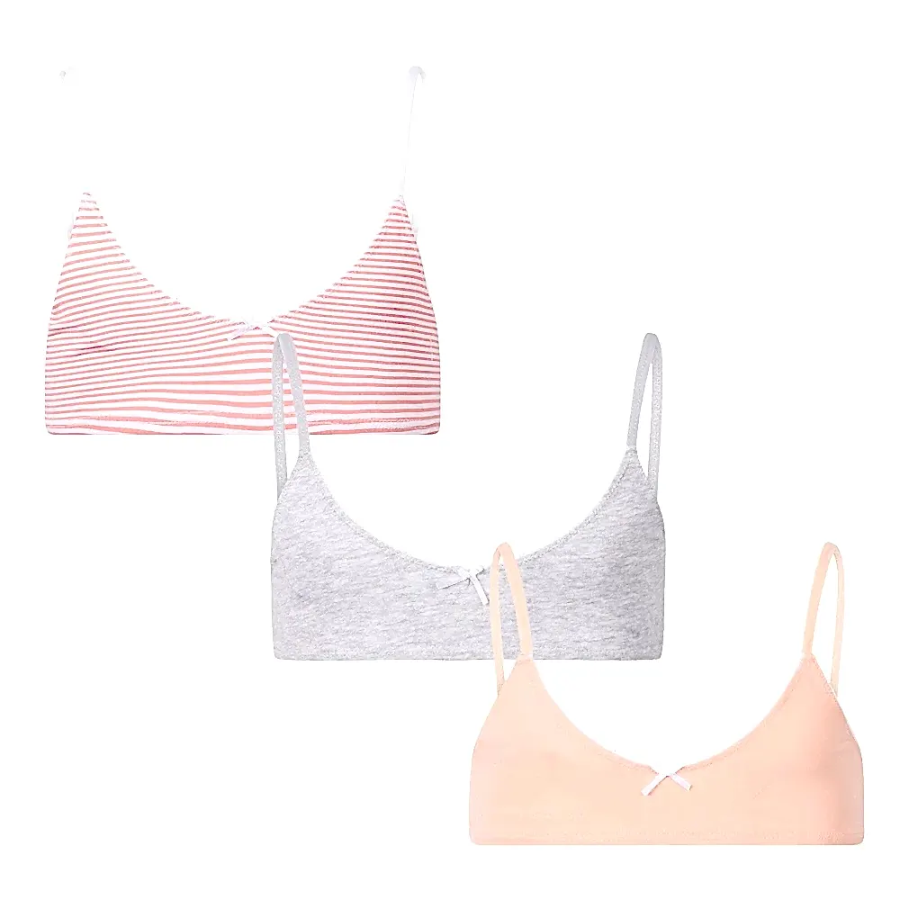 Mayoral Yazlık Kız Bras - Sütyen 3'lü Set Somon
