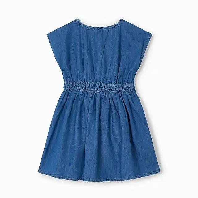 Mayoral Yazlık Kız Denim Elbise Mavi