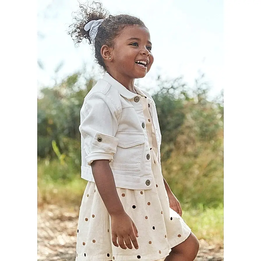 Mayoral Yazlık Kız Gabardin Ceket Ekru