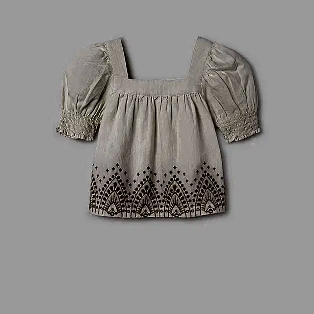 Mayoral Yazlık Kız Kısa Kol Bluz Ekru