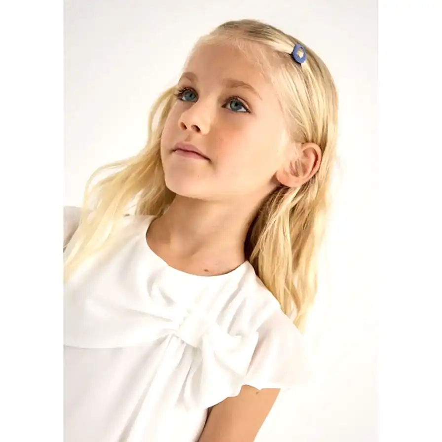 Mayoral Yazlık Kız Kısa Kol Bluz Ekru