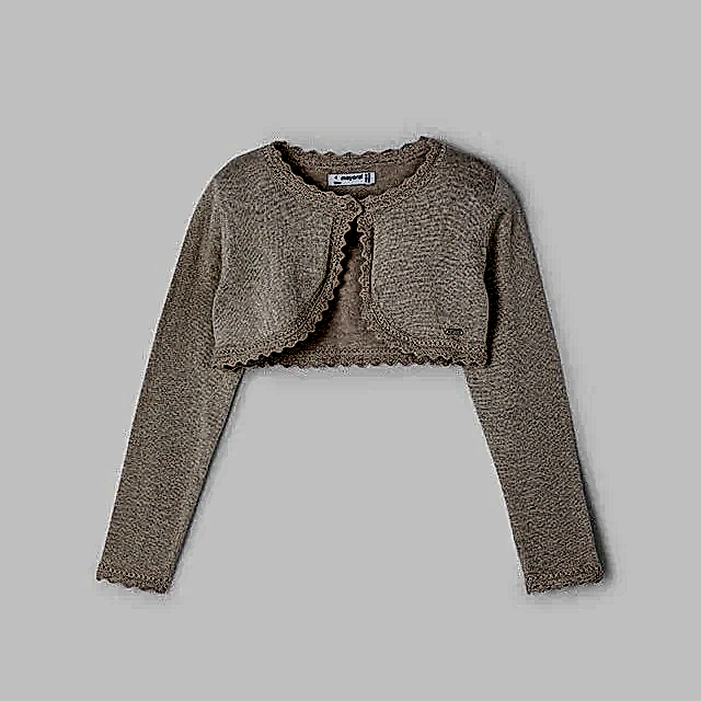 Mayoral Yazlık Kız Örme Bolero Ceket Bej