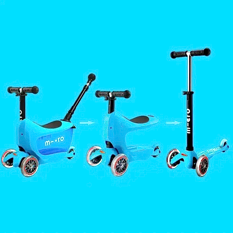 Micro Mini2go Deluxe Plus 3 Tekerlekli Scooter Blue