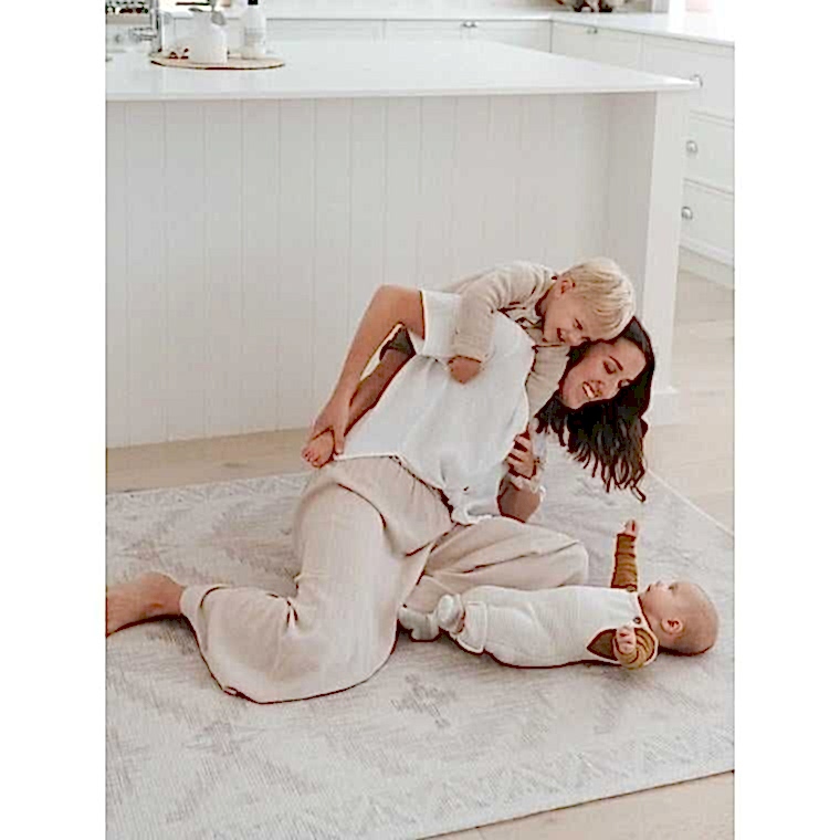 Mikro Australia Bebek Oyun Matı Aztec Ivory - Yuvarlak