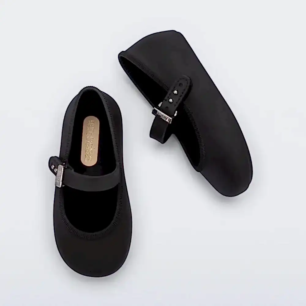 Mini Melissa Kız Bebek Soft Ballerina Babet Siyah