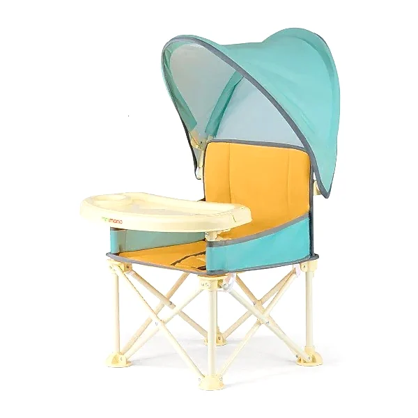 Minimono Tenteli Portatif  Mama Sandalyesi - Sarı Yeşil